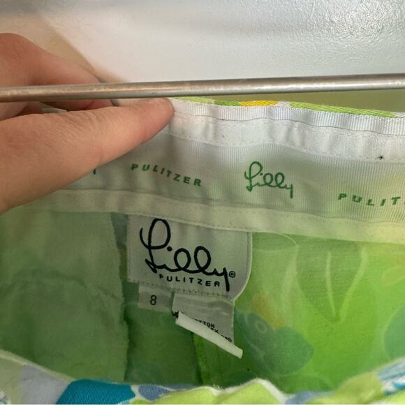 Vintage Lilly Pulitzer Too Jays Toucan Green Tropical Print Bermuda Short Resort - Picture 3 of 5